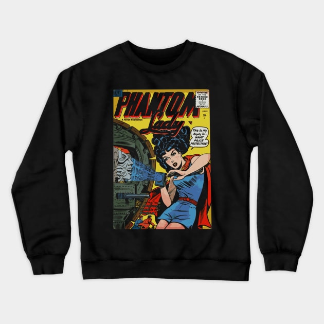 PHANTOM LADY / Vintage Comic Book Crewneck Sweatshirt by RCDBerlin